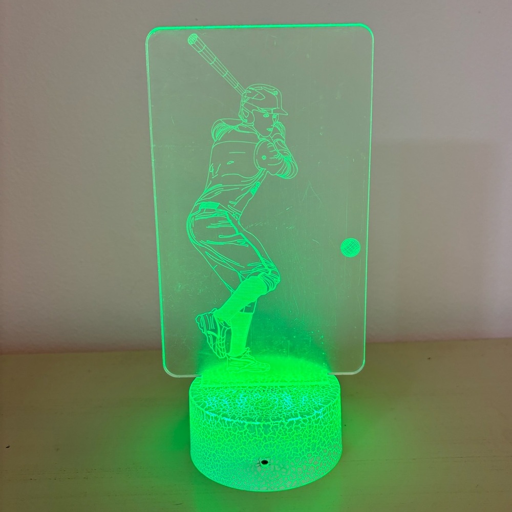 Baseball Player LED Night Light